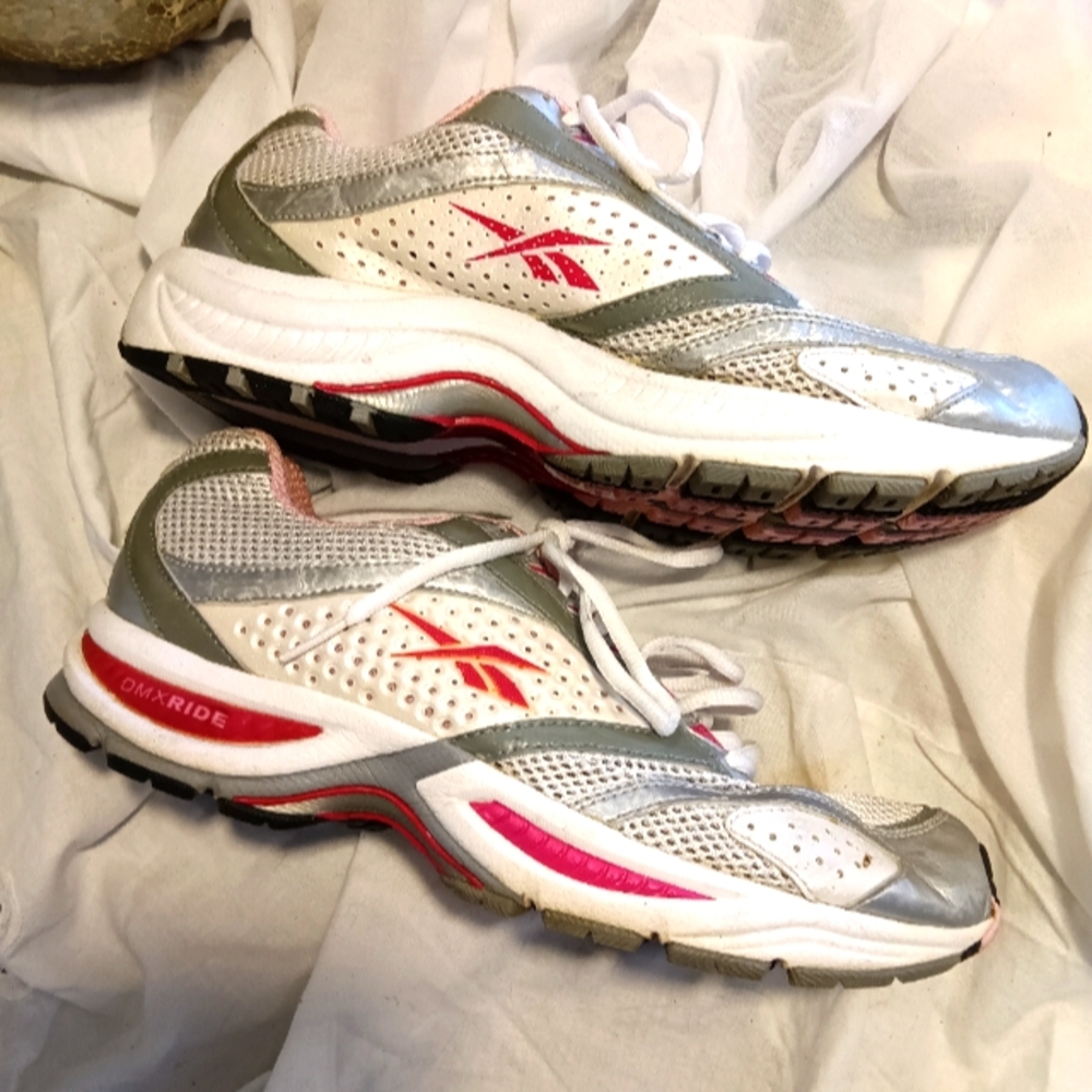 *NICE!* REEBOK DMX Ride Running tennis shoes sneakers white pink sz 11
